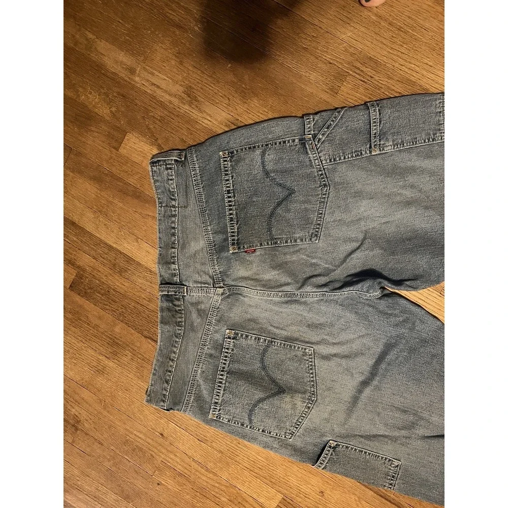 Levi's Carpenter Jeans Mens 36x30 Loose Straight Light Wash Denim Utility Y2K